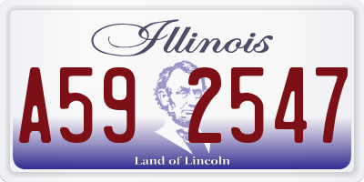 IL license plate A592547