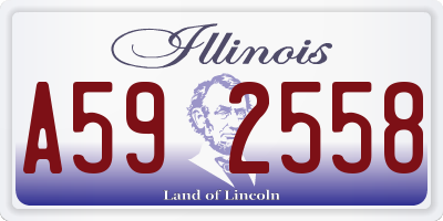 IL license plate A592558