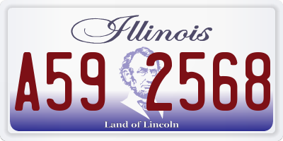 IL license plate A592568