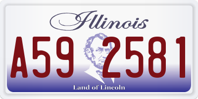 IL license plate A592581