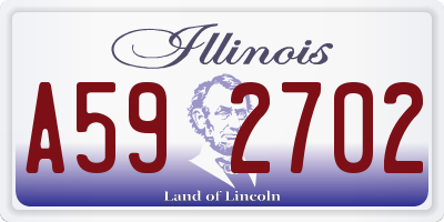 IL license plate A592702