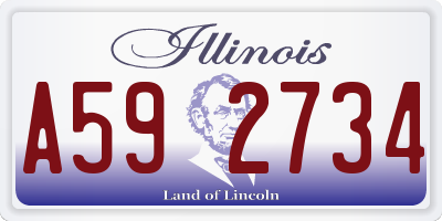 IL license plate A592734