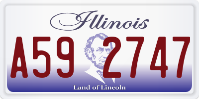 IL license plate A592747