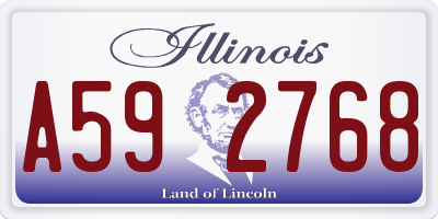 IL license plate A592768