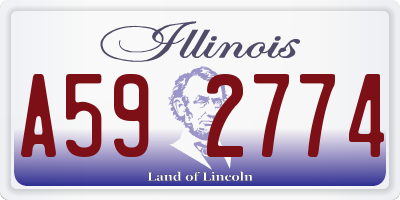 IL license plate A592774
