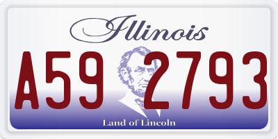 IL license plate A592793