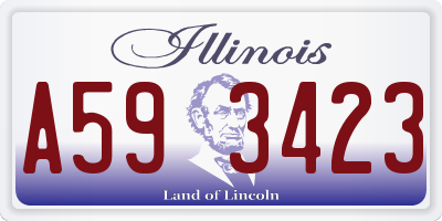 IL license plate A593423