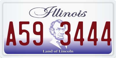 IL license plate A593444