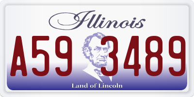 IL license plate A593489