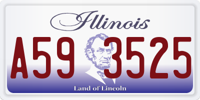 IL license plate A593525