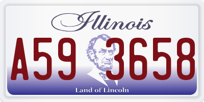 IL license plate A593658