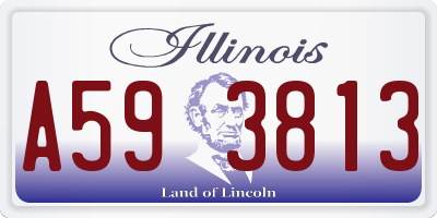 IL license plate A593813