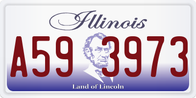 IL license plate A593973