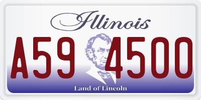 IL license plate A594500