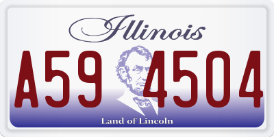 IL license plate A594504