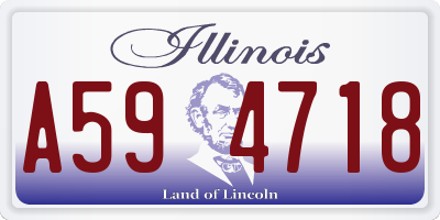 IL license plate A594718