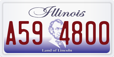 IL license plate A594800