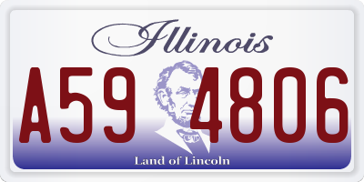 IL license plate A594806