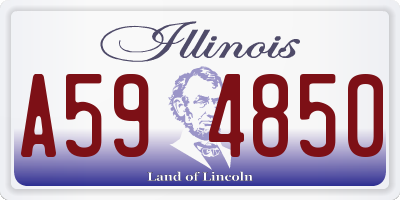 IL license plate A594850