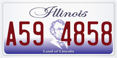 IL license plate A594858