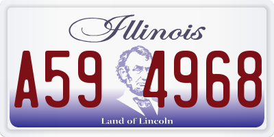 IL license plate A594968