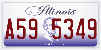 IL license plate A595349