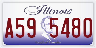 IL license plate A595480