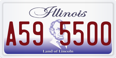 IL license plate A595500