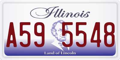 IL license plate A595548