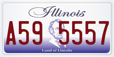 IL license plate A595557