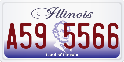 IL license plate A595566
