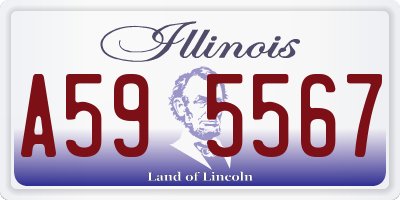 IL license plate A595567