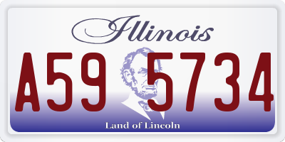 IL license plate A595734