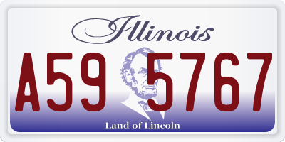 IL license plate A595767