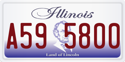 IL license plate A595800