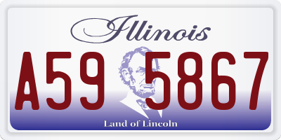 IL license plate A595867
