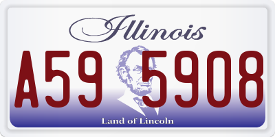 IL license plate A595908