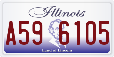 IL license plate A596105