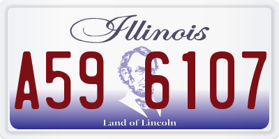 IL license plate A596107