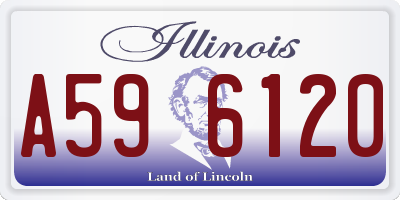 IL license plate A596120