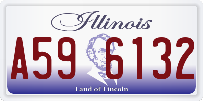 IL license plate A596132