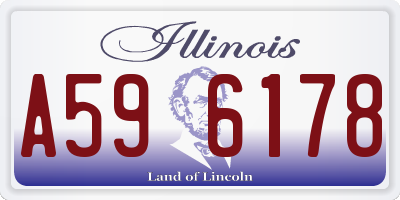 IL license plate A596178