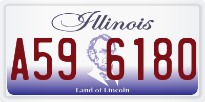 IL license plate A596180