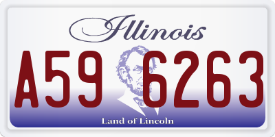 IL license plate A596263
