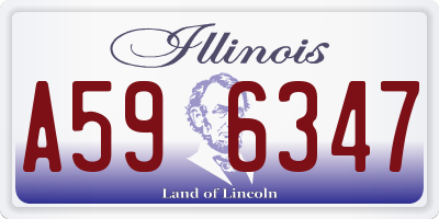 IL license plate A596347