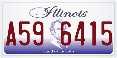 IL license plate A596415
