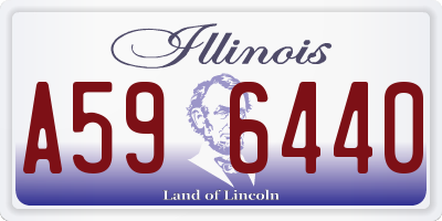 IL license plate A596440