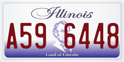 IL license plate A596448