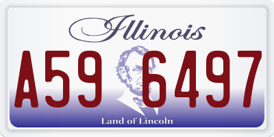 IL license plate A596497