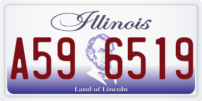 IL license plate A596519